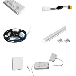LED-profiilivalaisinsarja Savo Tudo + Kinetic-katkaisija 2500mm 4000K valkoinen