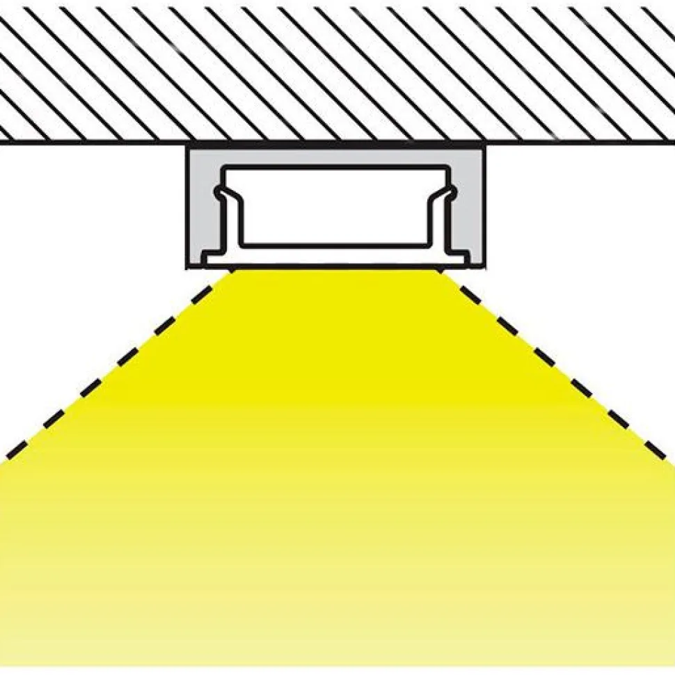 LED-profiilivalaisinsarja Savo Tudo + Kinetic-katkaisija 2500mm 4000K valkoinen