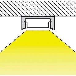 LED-profiilivalaisinsarja Savo Tudo 2500mm 4000K musta
