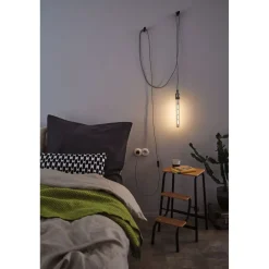 LED-putki Paulmann 1879 Edition Tube, E27, 806lm, 8.8W, 2700K, filamentti, himmennettävä, savulasi