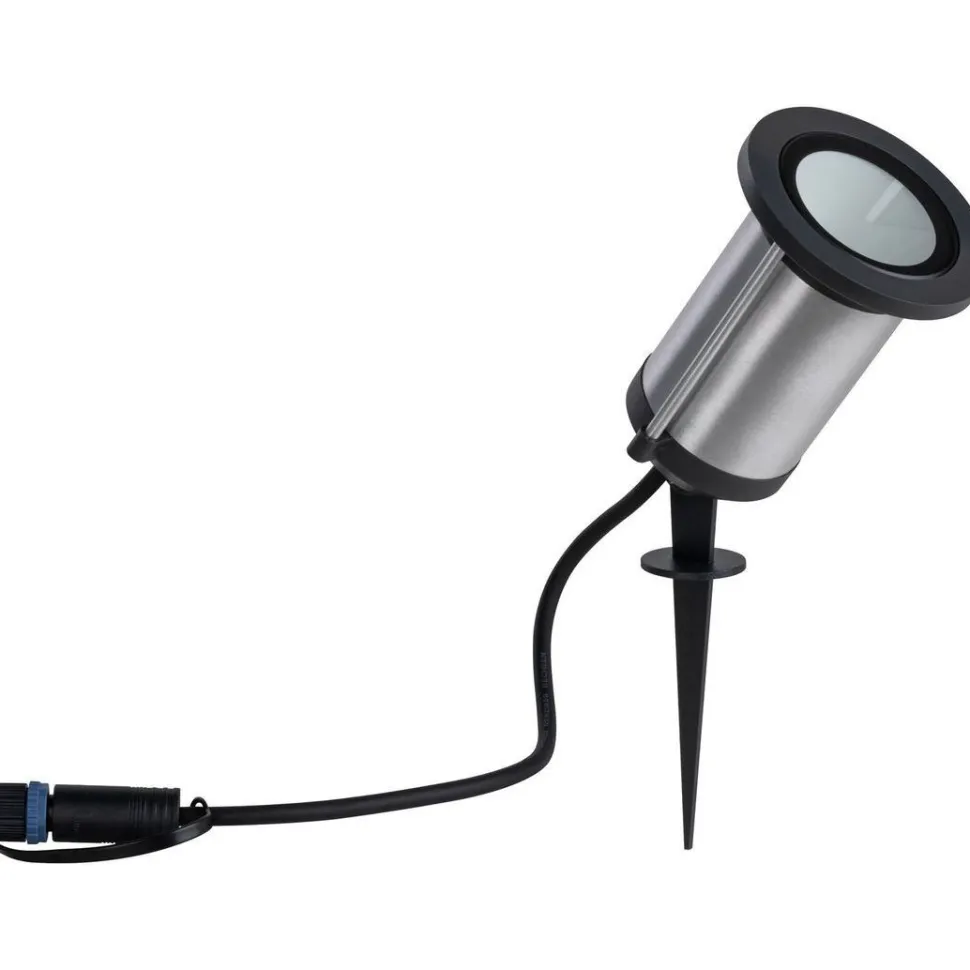 LED-puutarhaspotti Paulmann Plug & Shine Classic, IP65, 3000K, antrasiitti