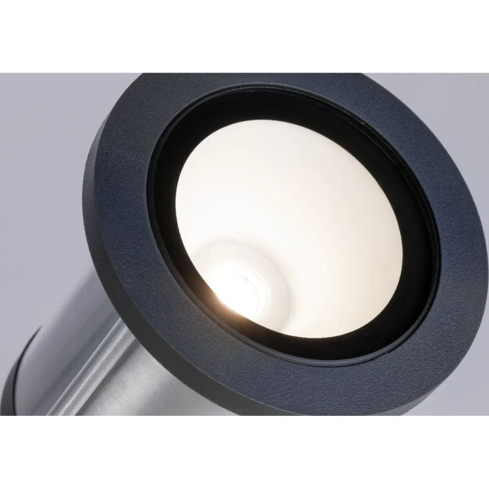 LED-puutarhaspotti Paulmann Plug & Shine Classic, IP65, 3000K, antrasiitti