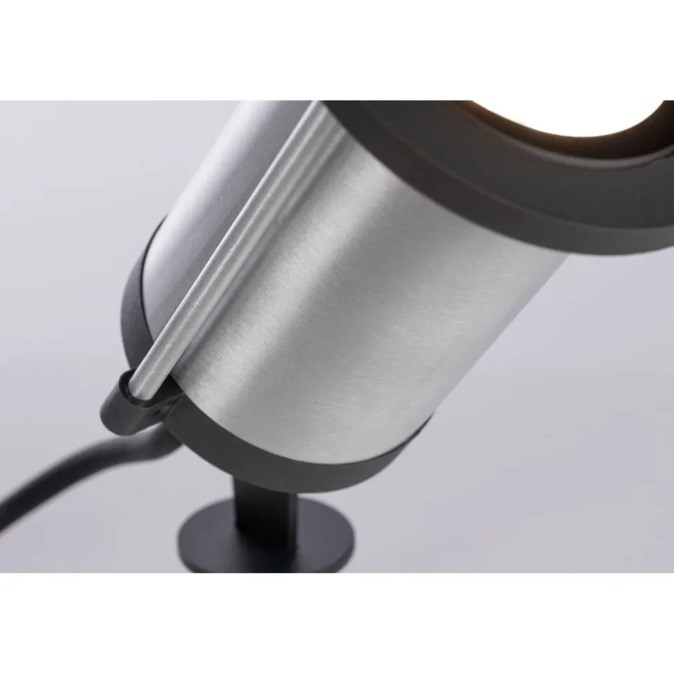 LED-puutarhaspotti Paulmann Plug & Shine Classic, IP65, 3000K, antrasiitti