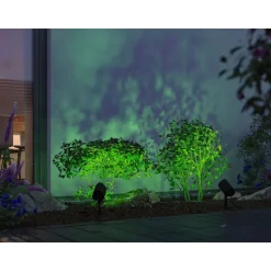 LED-puutarhaspotti Paulmann Plug & Shine Shira, Smart Home Zigbee 3.0, IP65, RGBW+, antrasiitti