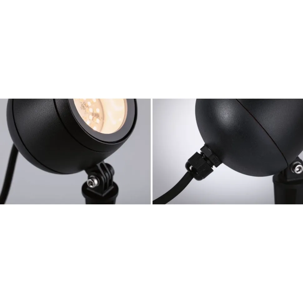 LED-puutarhaspotti Paulmann Plug & Shine Kikolo, Smart Home Zigbee 3.0, IP65, säädettävä värilämpötila, antrasiitti
