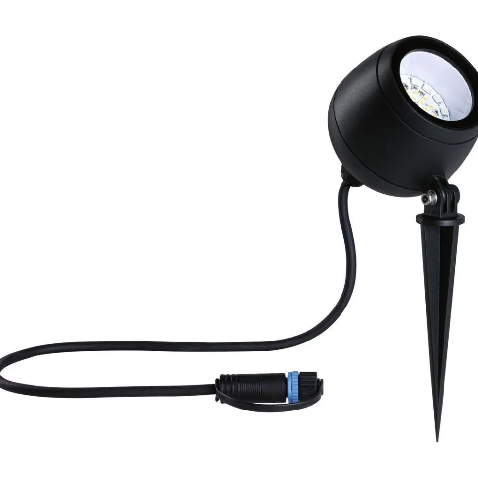 LED-puutarhaspotti Paulmann Plug & Shine Kikolo, Smart Home Zigbee 3.0, IP65, RGBW+, antrasiitti