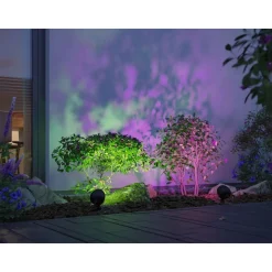 LED-puutarhaspotti Paulmann Plug & Shine Kikolo, Smart Home Zigbee 3.0, IP65, RGBW+, antrasiitti