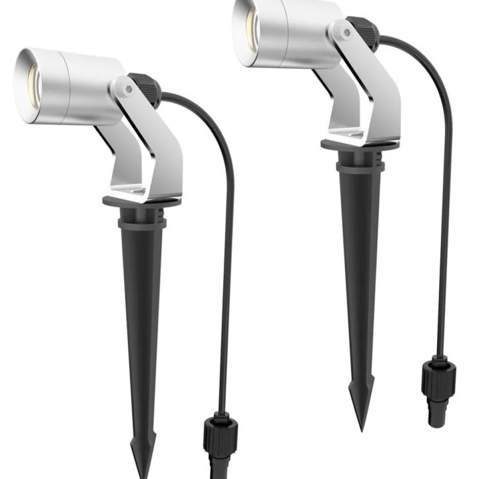 LED-puutarhaspotti Llitt Allan Spotlight alumiini 2 kpl/pkt