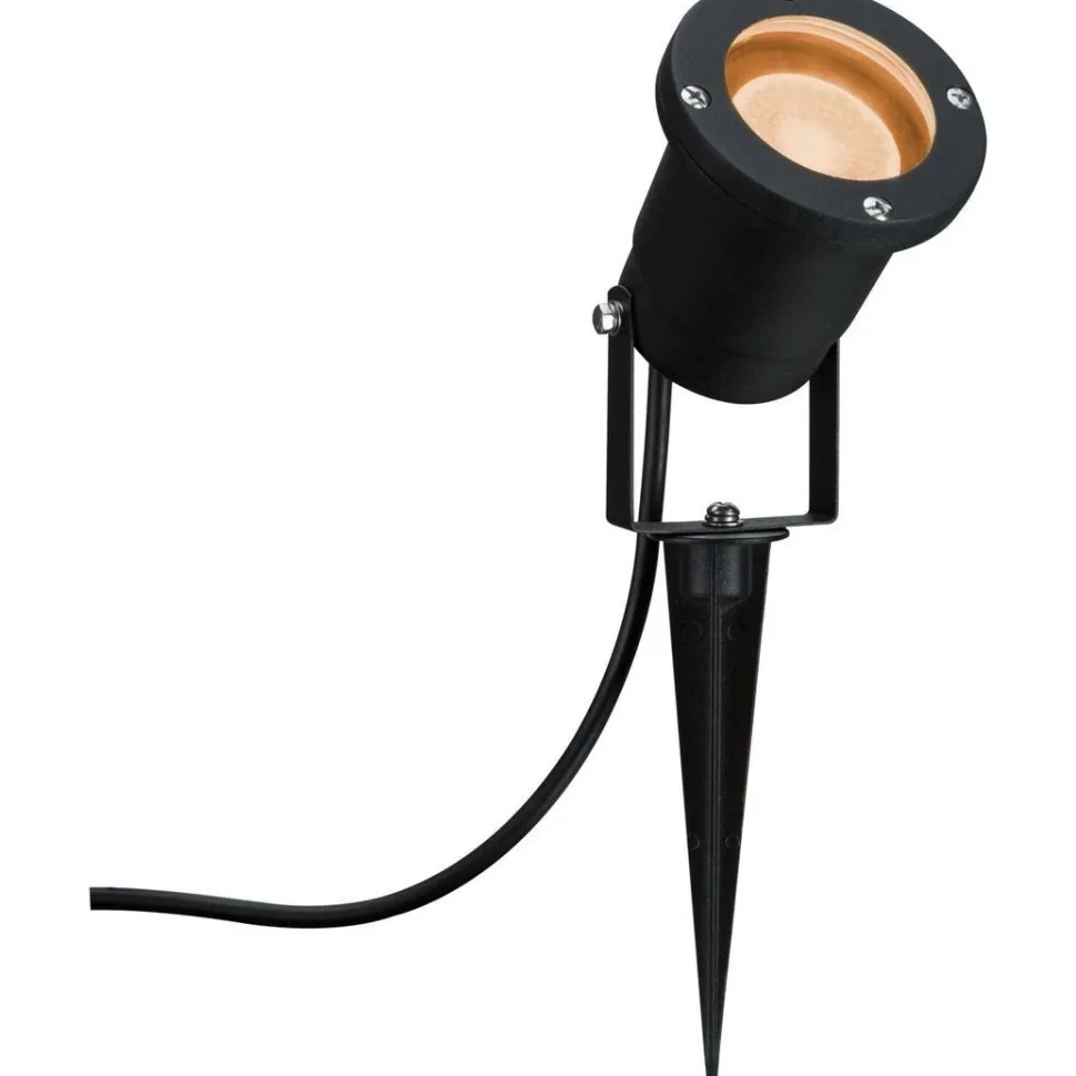 LED-puutarhaspotti Paulmann, IP65, 92mm, 2200K, musta