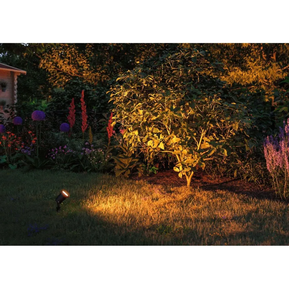 LED-puutarhaspotti Paulmann, IP65, 92mm, 2200K, musta