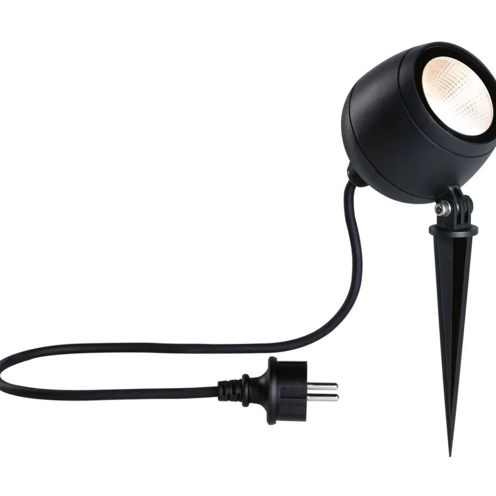 LED-puutarhaspotti Paulmann Kikolo, IP65, 90mm, 3000K, 20°, antrasiitti