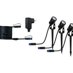 LED-puutarhaspotti Paulmann Plug & Shine maapiikki IP65 3000K 3.5W 21VA musta, 3kpl/pkt