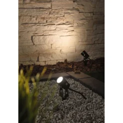 LED-puutarhaspotti Paulmann Plug & Shine maapiikki IP65 3000K 3.5W 21VA musta, 3kpl/pkt