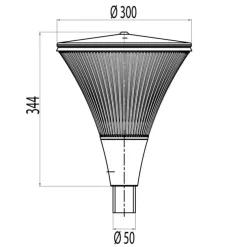 LED-pylväsvalaisin Aaria AA01GHLED IP44 10W/840 grafiitinharmaa