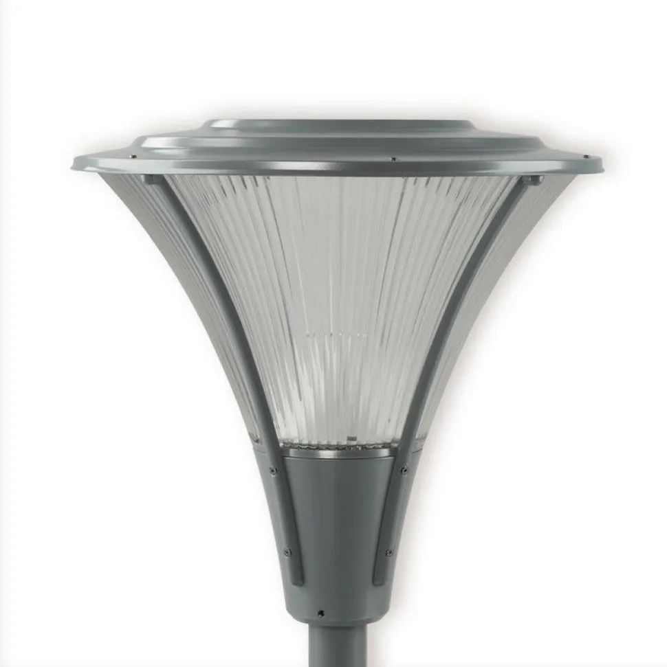 LED-pylväsvalaisin Ensto Opera Deco OPD530L20HH 20W/840 helmenharmaa akryylikuvulla