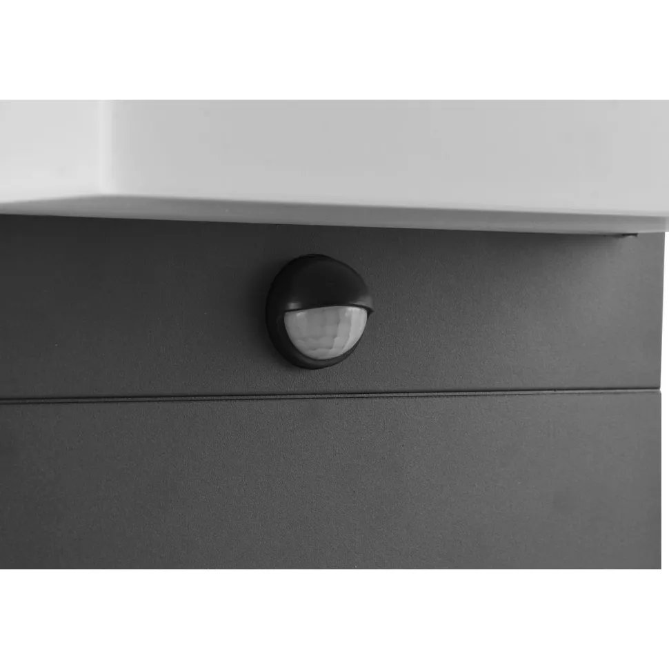 LED-pylväsvalaisin Trio Nestos, 45cm, liiketunnistin, antrasiitti