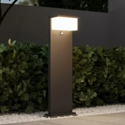 LED-pylväsvalaisin Trio Nestos, 45cm, liiketunnistin, antrasiitti