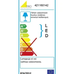 LED-pylväsvalaisin Trio Pearl 100 cm korkea IP54 antrasiitti