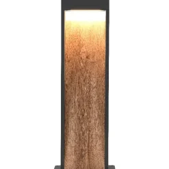 LED-pylväsvalaisin Trio Salmon, 100cm, puu/antrasiitti
