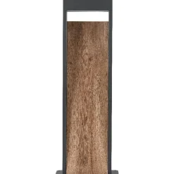 LED-pylväsvalaisin Trio Salmon, 100cm, puu/antrasiitti