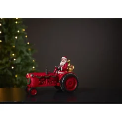 LED-pöytäkoriste Star Trading Merryville traktori 20 cm punainen