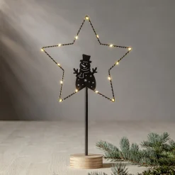 LED-pöytätähti Star Trading Glimta, lumiukko