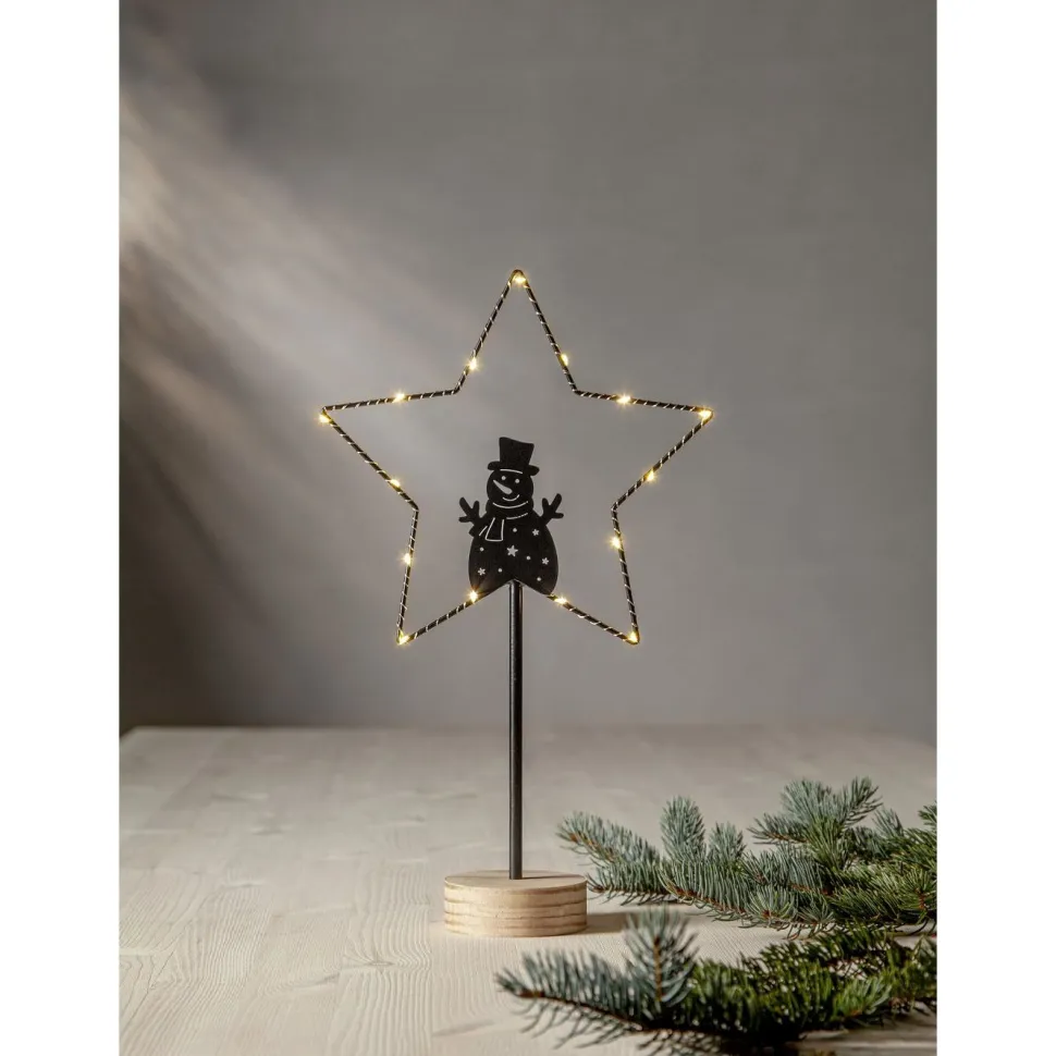 LED-pöytätähti Star Trading Glimta, lumiukko