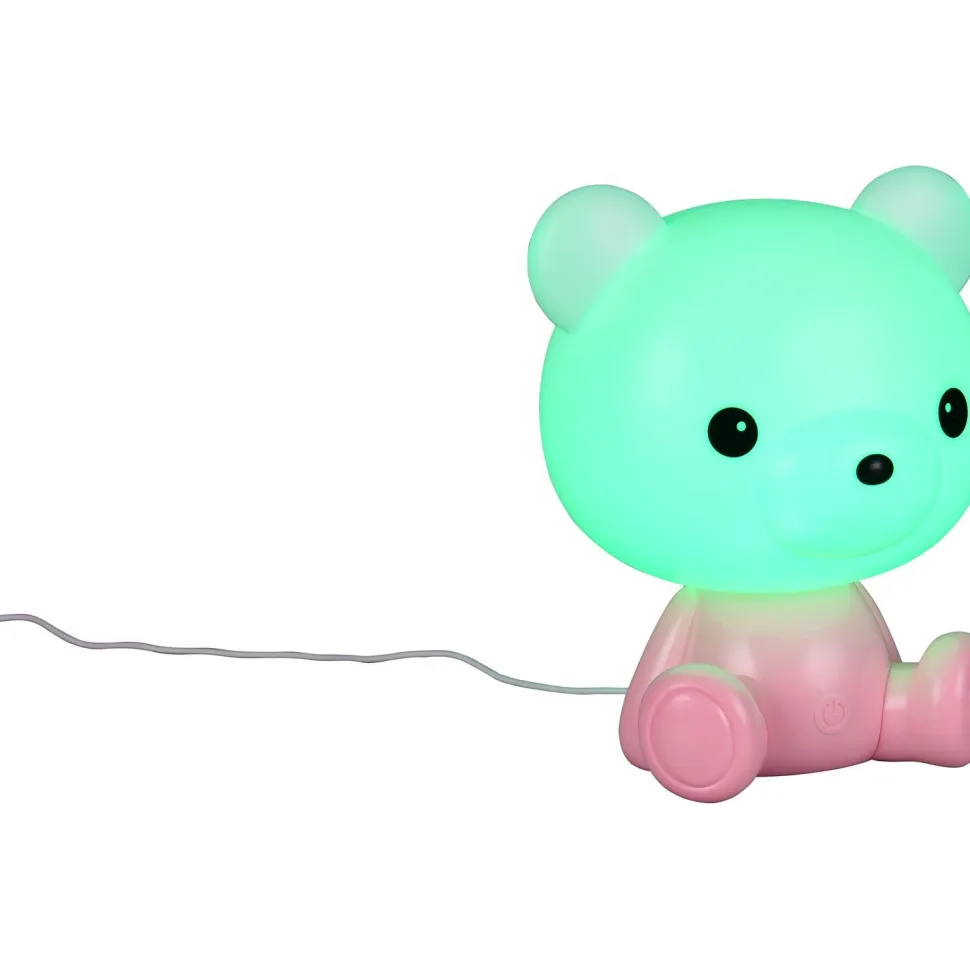 LED-pöytävalaisin Trio Cutie, vaaleanpunainen, RGB