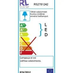 LED-pöytävalaisin Trio Krait RGB antrasiitti