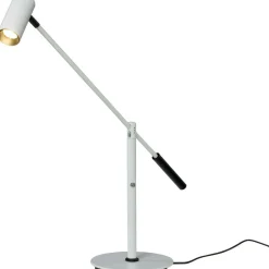LED-pöytävalaisin Aneta Lighting Concord, himmennin, valkoinen