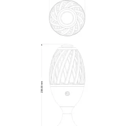 LED-pöytävalaisin Globo Leon Ø10x23,8cm 1,4W antrasiitti