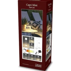 LED-pöytävalaisin Konstsmide Lounge Capri Mini 7829-750, ladattava, musta