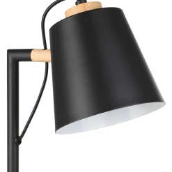 LED-Pöytävalaisin latausasemalla Eglo Lazey-QI 5.5W 24x13,5x50cm musta/puu