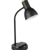 LED-Pöytävalaisin latausasemalla Eglo Veradal-QI 5.5W 21,5x16x45cm musta/puu