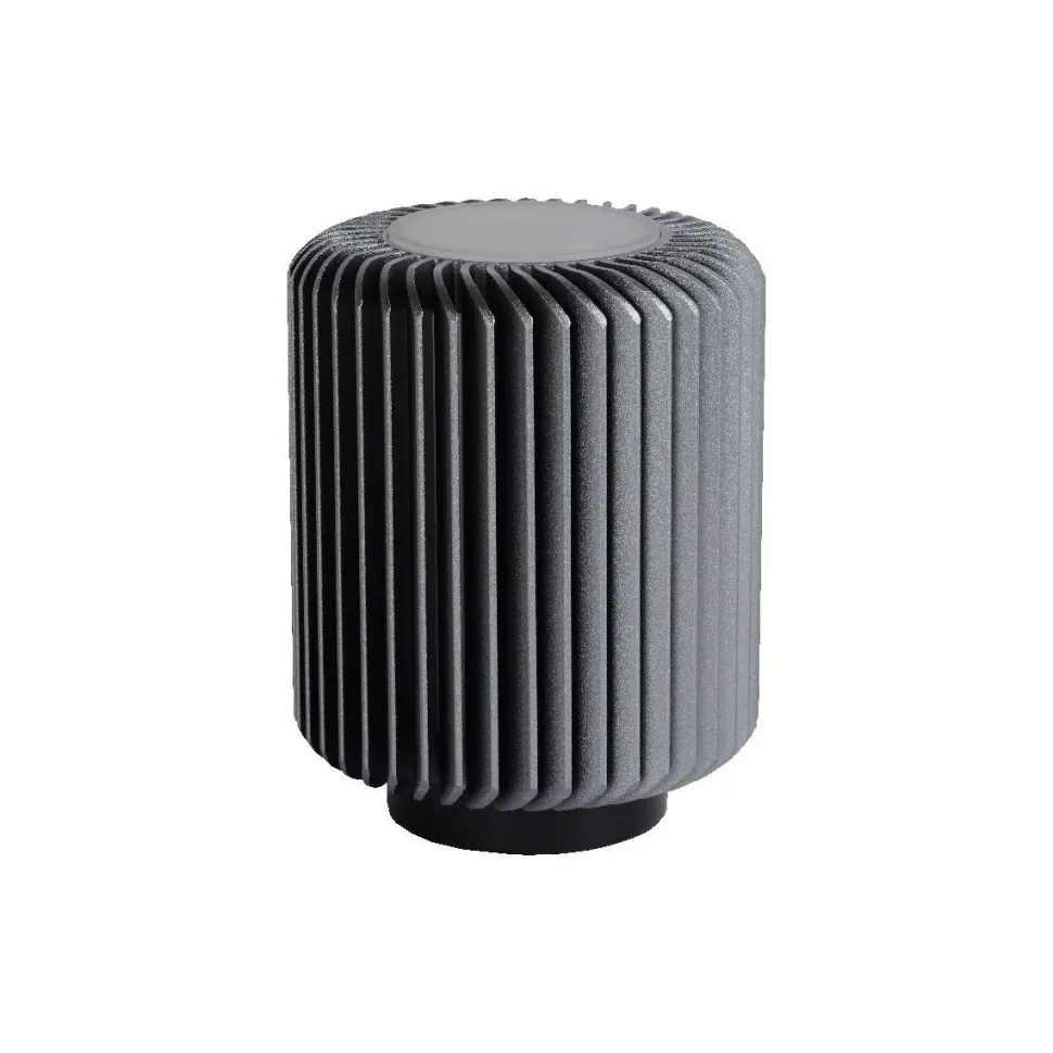 LED-pöytävalaisin Lucide Turbin 10,6x10,6x13,7cm 5W harmaa