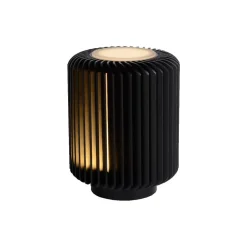 LED-pöytävalaisin Lucide Turbin 10,6x10,6x13,7cm 5W musta