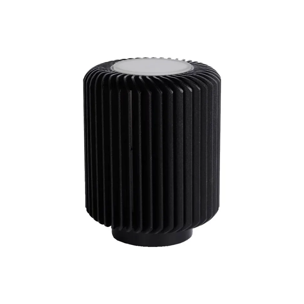LED-pöytävalaisin Lucide Turbin 10,6x10,6x13,7cm 5W musta