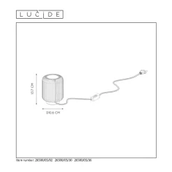 LED-pöytävalaisin Lucide Turbin 10,6x10,6x13,7cm 5W musta
