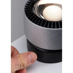 LED-pöytävalaisin Paulmann Aldan, 2700K, 200lm, 3.5W, musta/harjattu alumiini