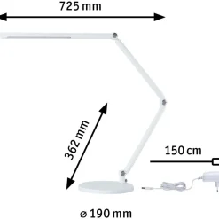 LED-Pöytävalaisin Paulmann AS FlexBar himmennettävä valkoinen