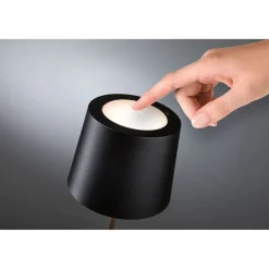 LED-pöytävalaisin Paulmann Gilo 35cm USB-ladattava IP44 2700K himmennettävä valkoinen