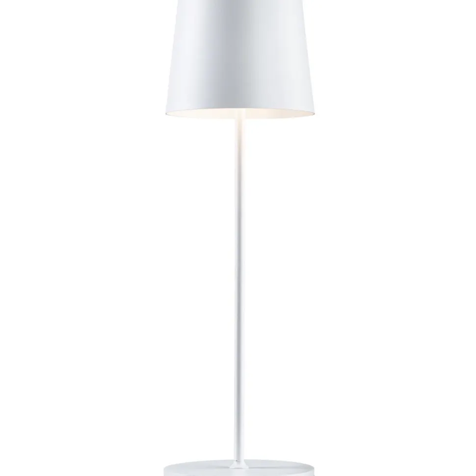 LED-pöytävalaisin Paulmann Gilo 35cm USB-ladattava IP44 2700K himmennettävä valkoinen