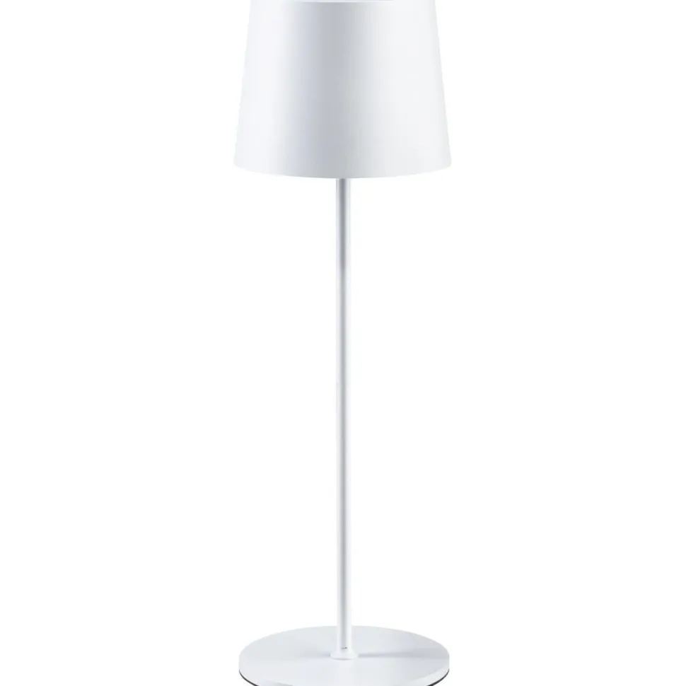 LED-pöytävalaisin Paulmann Gilo 35cm USB-ladattava IP44 2700K himmennettävä valkoinen