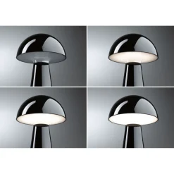 LED-pöytävalaisin Paulmann Onzo 28cm USB-ladattava 2700K IP44 3-Step-Dim himmennettävä valkoinen