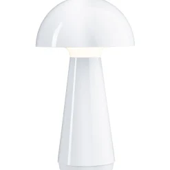 LED-pöytävalaisin Paulmann Onzo 28cm USB-ladattava 2700K IP44 3-Step-Dim himmennettävä valkoinen