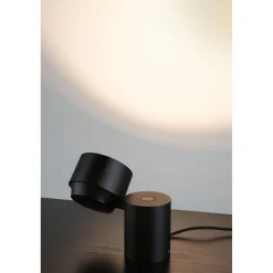 LED-pöytävalaisin Paulmann Puric Pane, 2700K, 300lm, 3W, himmennettävä, musta