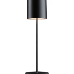 LED-pöytävalaisin Paulmann Tuni 35cm USB-ladattava 2700K IP44 himmennettävä mattamusta