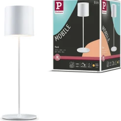 LED-pöytävalaisin Paulmann Tuni 35cm USB-ladattava 2700K IP44 himmennettävä mattamusta