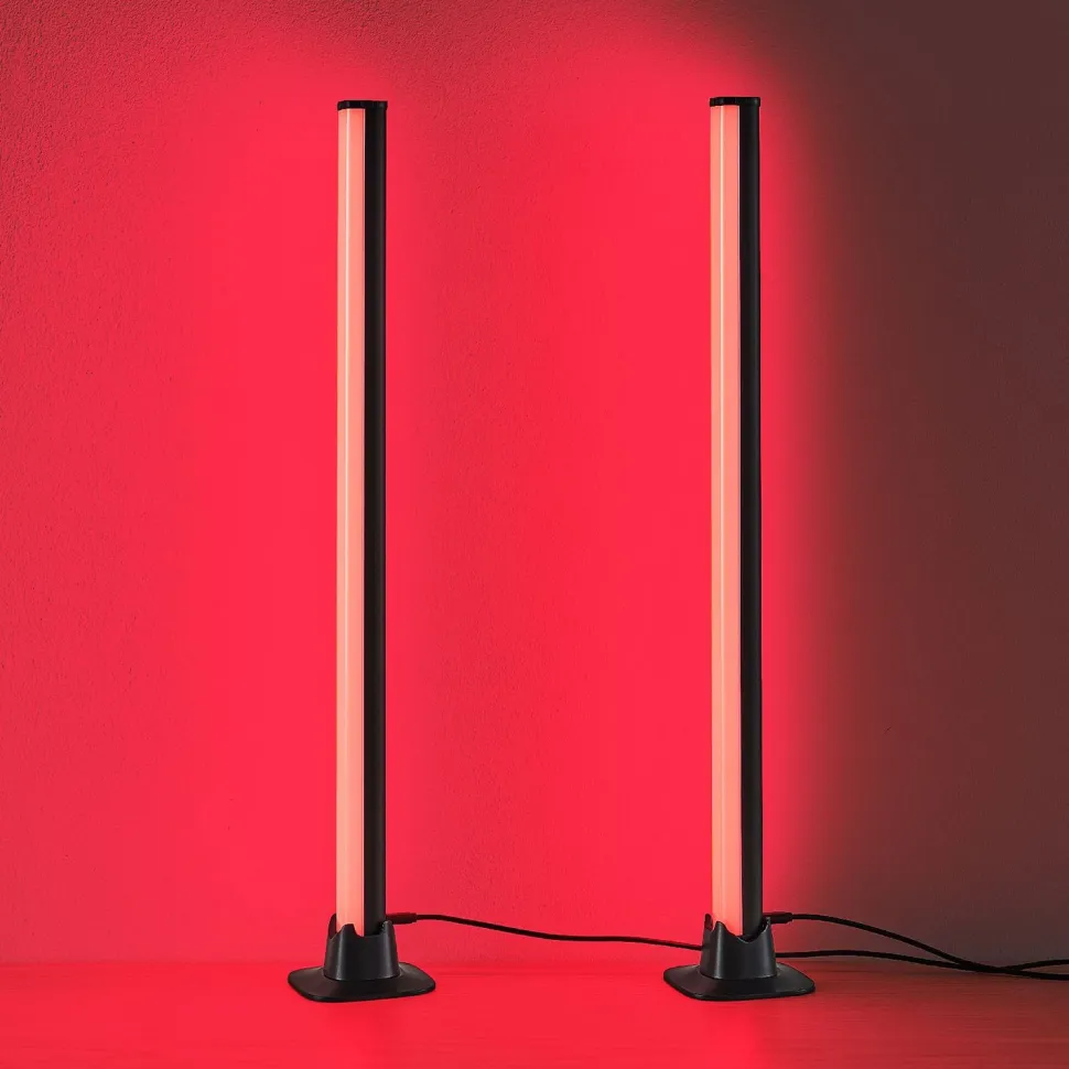 LED-pöytävalaisin Trio Boy, 2 kpl, musta, RGB