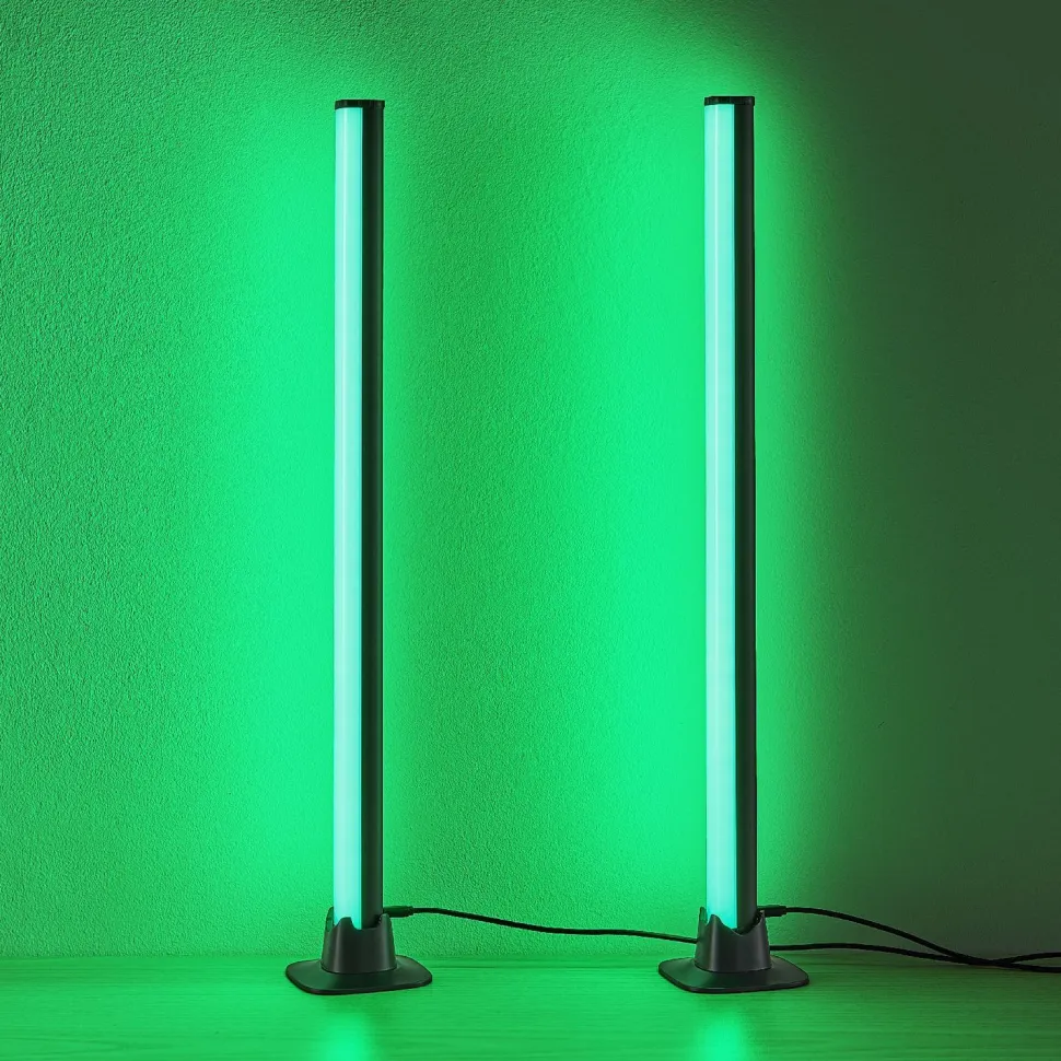 LED-pöytävalaisin Trio Boy, 2 kpl, musta, RGB